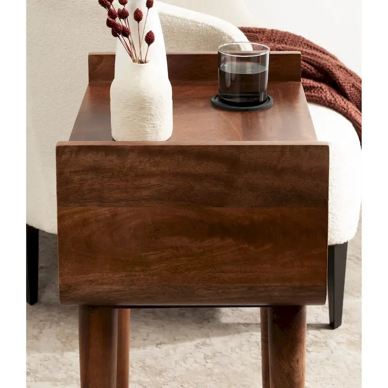 Table d'appoint en bois Quilby de Kate et Laurel - 18x14x27