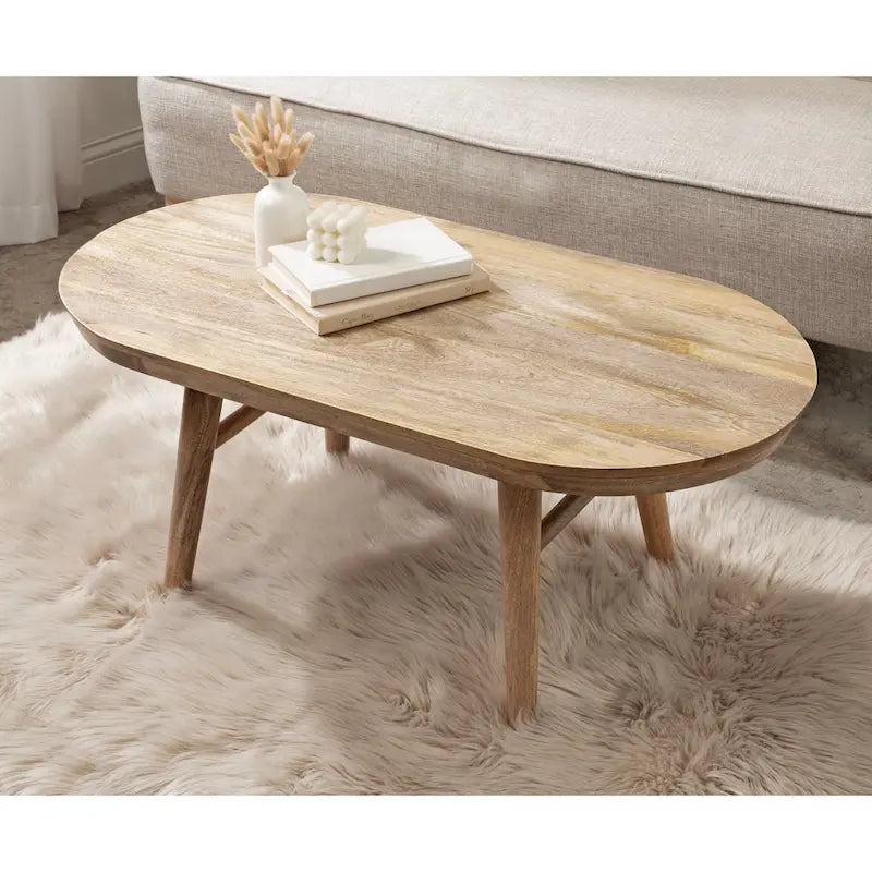 Table basse ovale en bois Kate et Laurel Conan