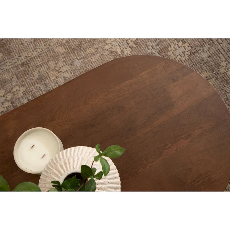 Table basse ovale en bois Kate et Laurel Conan