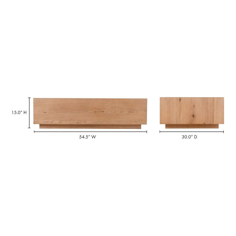 Table basse rectangulaire Aurelle Home en chêne rustique