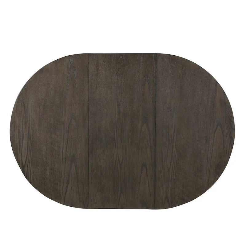 Table à hauteur de comptoir extensible Glee 42-60 po, blanc antique et brun
