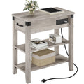 Table d'appoint étroite à 3 niveaux avec tiroir et rangement