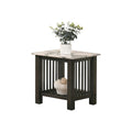 Table d'appoint à plateau en faux marbre noir noyer antique