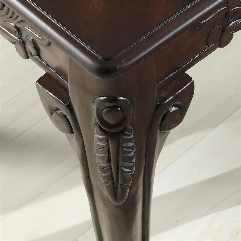 Table d'appoint en bois traditionnelle avec pieds