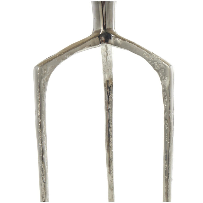 Table d'appoint en métal aluminium, géométrique, fine et texturée – Argent, Or ou Gris – Roche River Decor