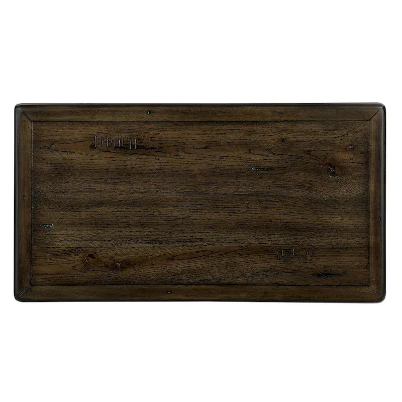 Table d'appoint rectangulaire en bois massif avec tiroir