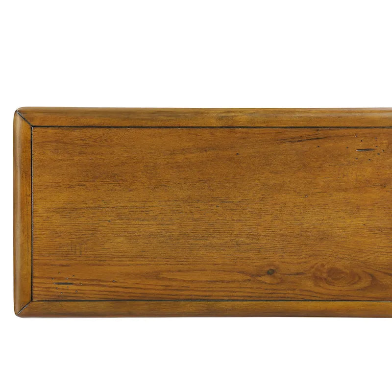Table d'appoint rectangulaire en bois massif avec tiroir