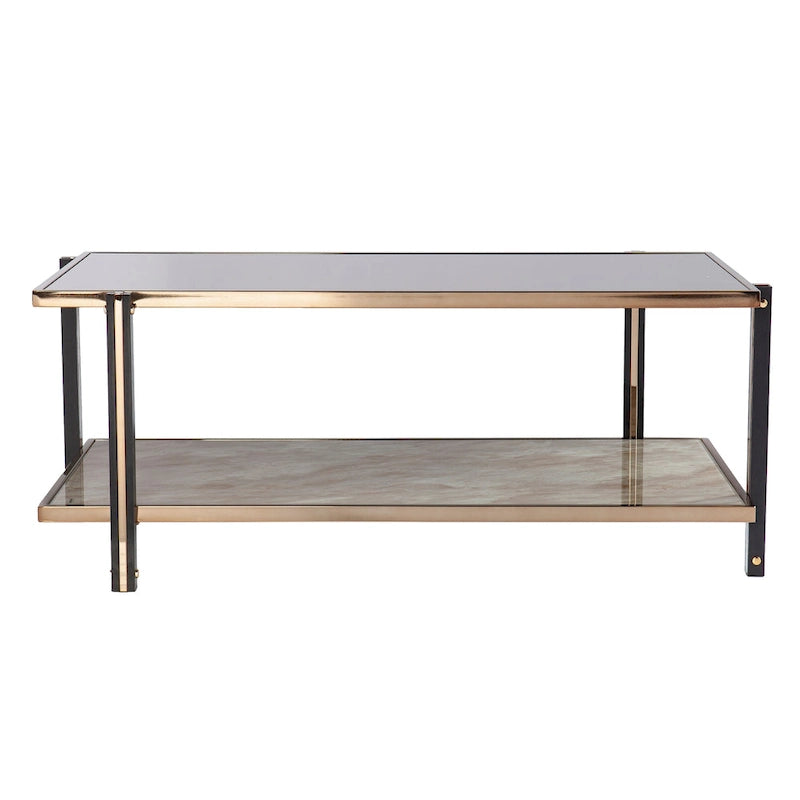 Table basse rectangulaire, Table basse avec plateau miroir, Tables basses modernes, Table d'appoint pour le salon