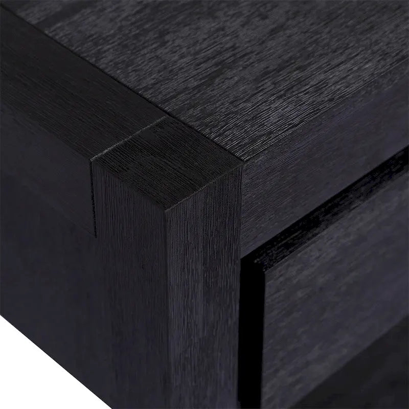 Console en bois avec 2 tiroirs et 1 étagère pour couloir et salon