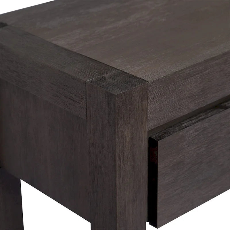 Console en bois avec 2 tiroirs et 1 étagère pour couloir et salon