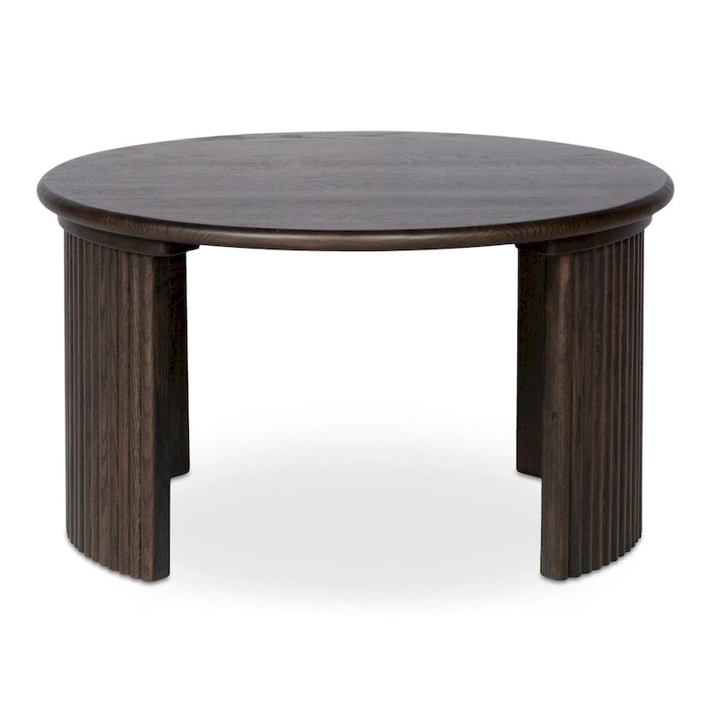 NADAAL STUDIOS Pence, Petite table basse ovale, Marron foncé