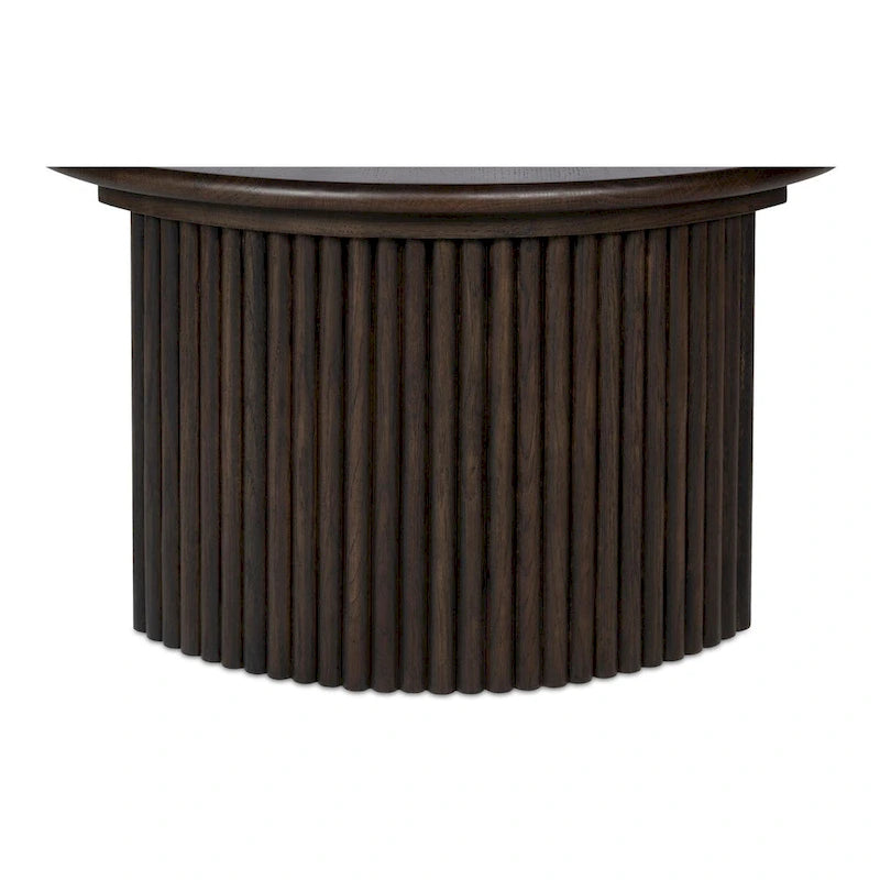 NADAAL STUDIOS Pence, Petite table basse ovale, Marron foncé