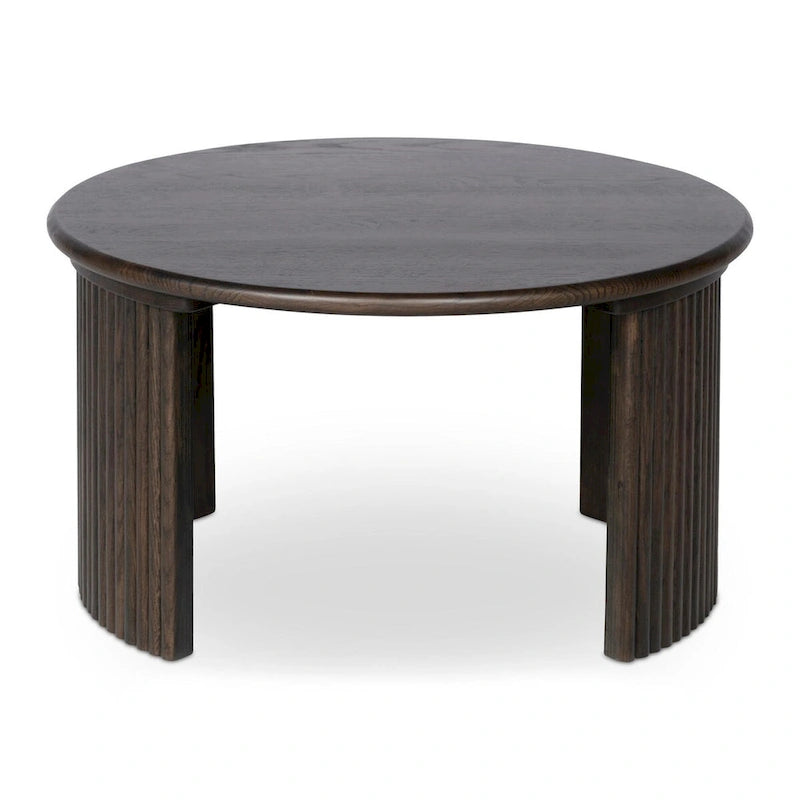 NADAAL STUDIOS Pence, Petite table basse ovale, Marron foncé
