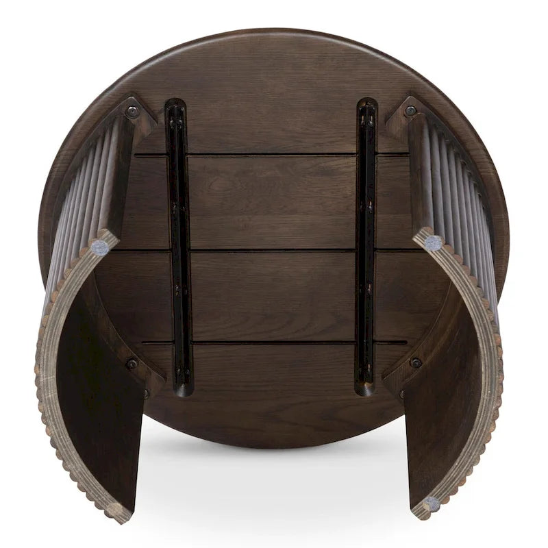 NADAAL STUDIOS Pence, Petite table basse ovale, Marron foncé