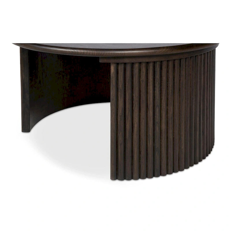 NADAAL STUDIOS Pence, Petite table basse ovale, Marron foncé