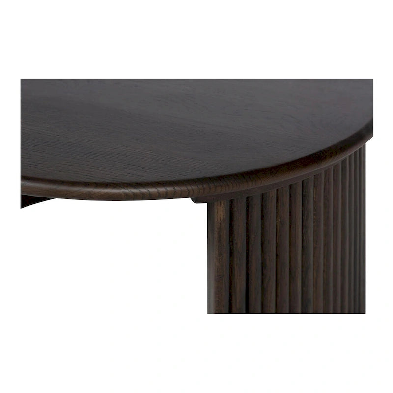 NADAAL STUDIOS Pence, Petite table basse ovale, Marron foncé
