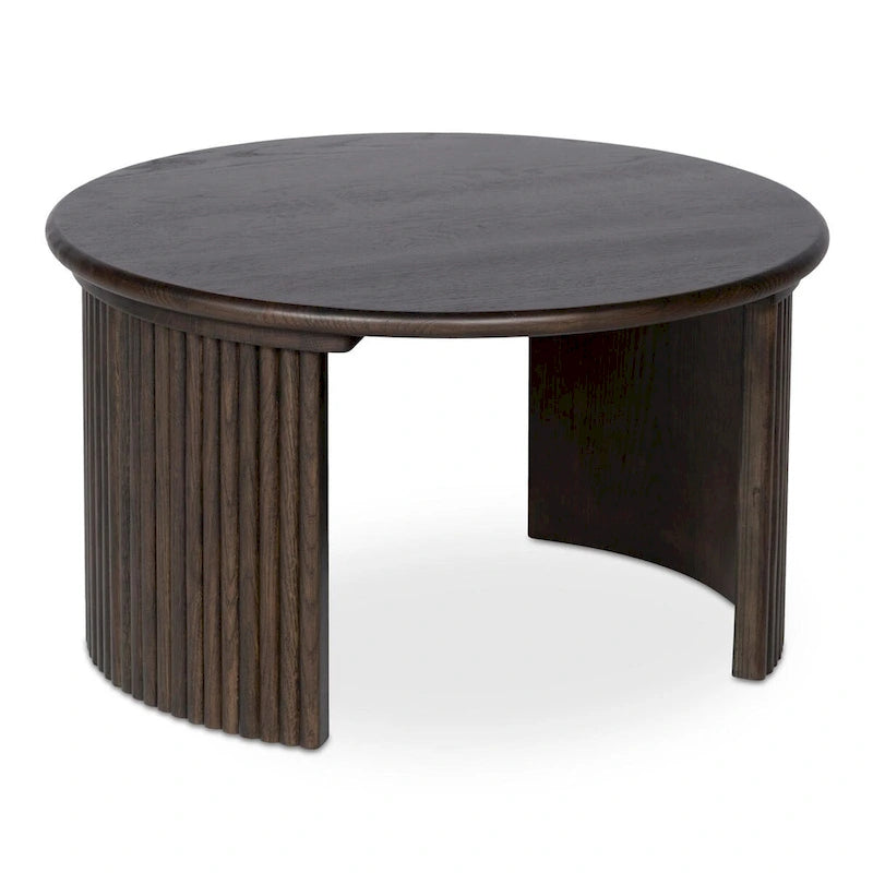 NADAAL STUDIOS Pence, Petite table basse ovale, Marron foncé