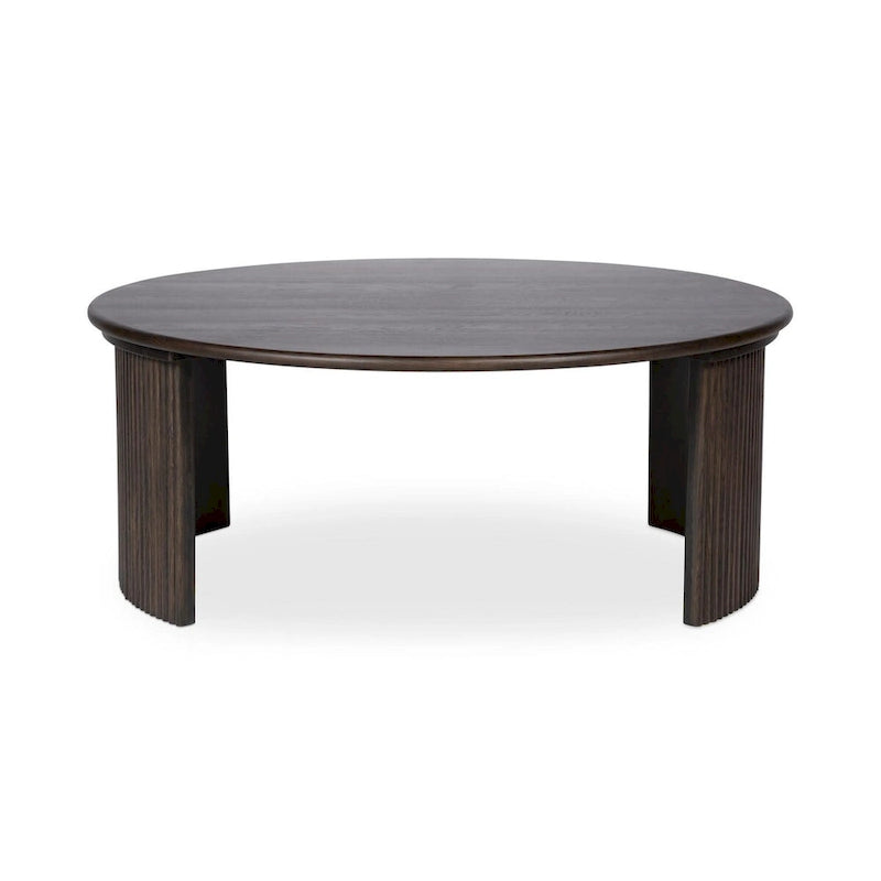 NADAAL STUDIOS Pence, Petite table basse ovale, Marron foncé
