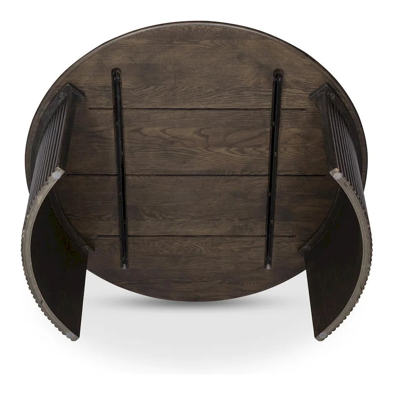 NADAAL STUDIOS Pence, Petite table basse ovale, Marron foncé