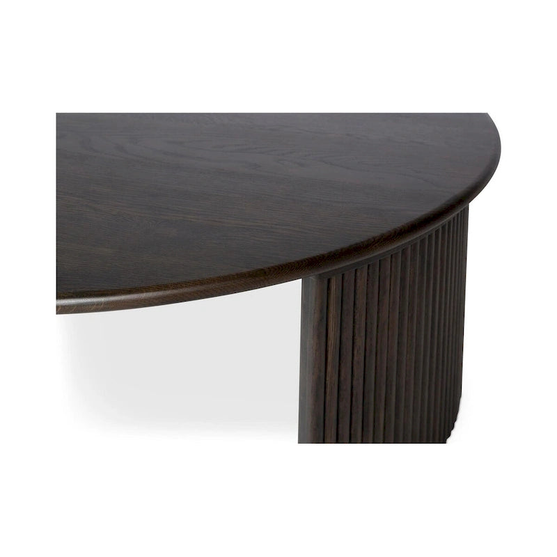 NADAAL STUDIOS Pence, Petite table basse ovale, Marron foncé