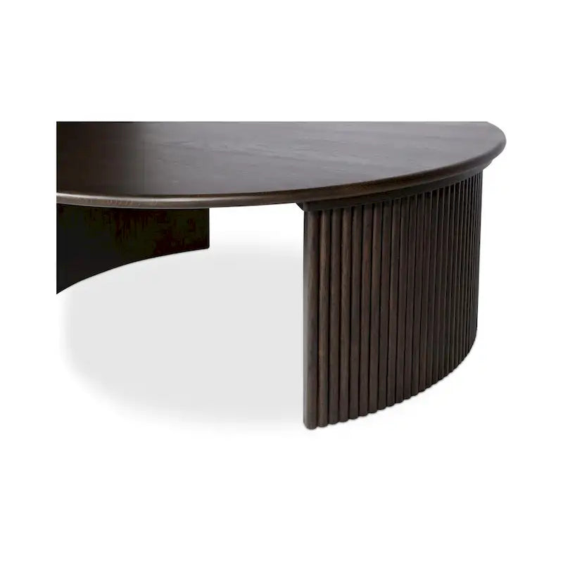 NADAAL STUDIOS Pence, Petite table basse ovale, Marron foncé