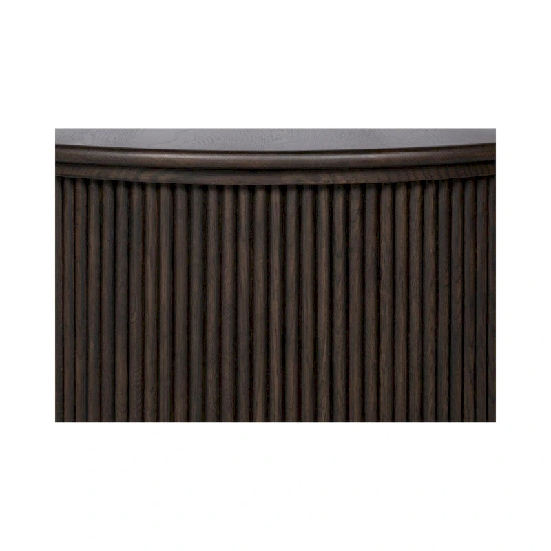 NADAAL STUDIOS Pence, Petite table basse ovale, Marron foncé