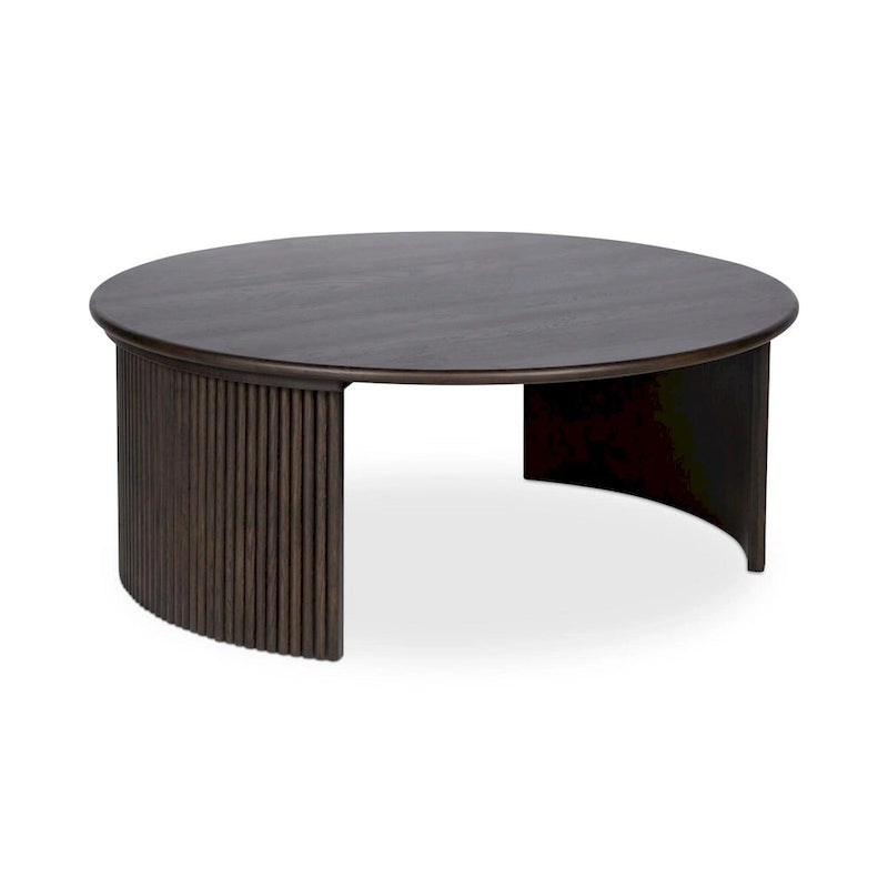 NADAAL STUDIOS Pence, Petite table basse ovale, Marron foncé