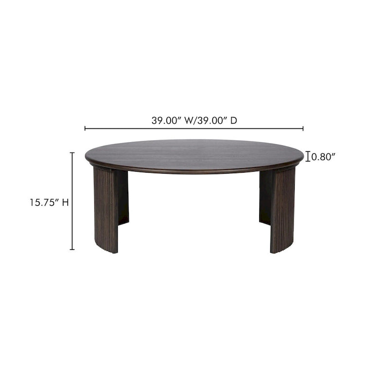 NADAAL STUDIOS Pence, Petite table basse ovale, Marron foncé