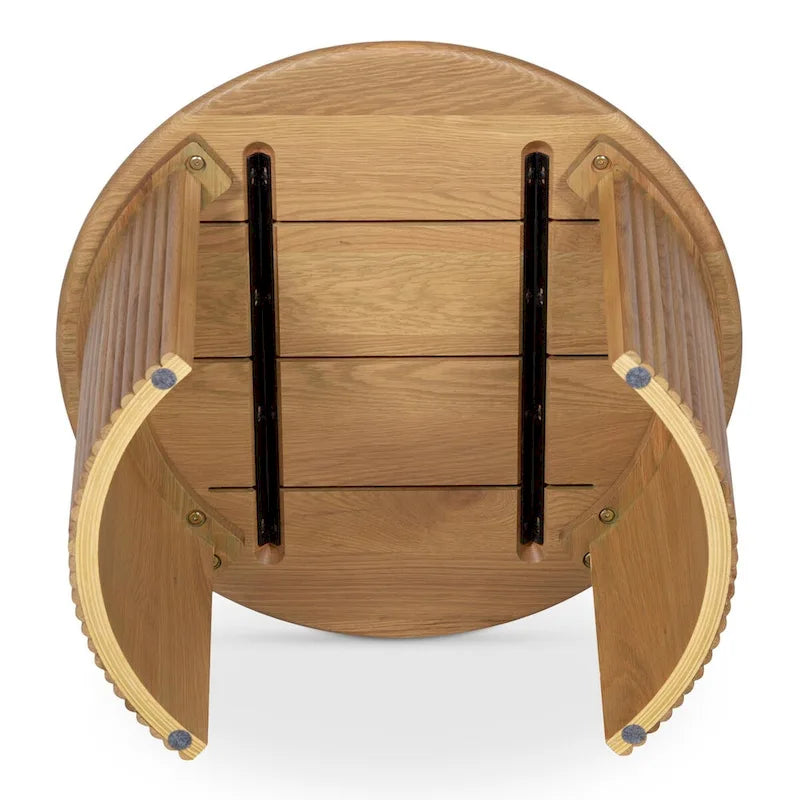 NADAAL STUDIOS Pence, Petite table basse ovale, Marron foncé