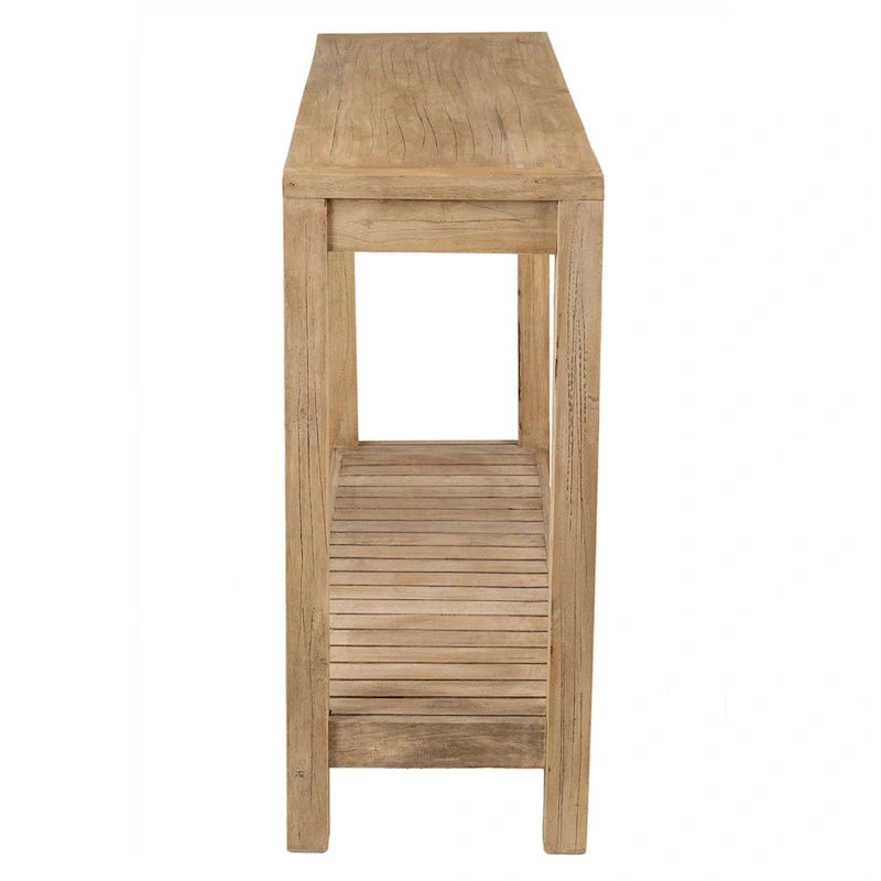 Console en bois massif Petter avec étagère par East at Main