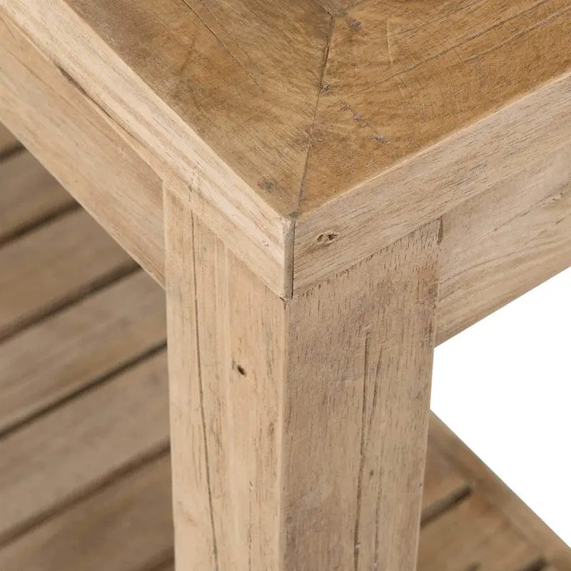 Console en bois massif Petter avec étagère par East at Main