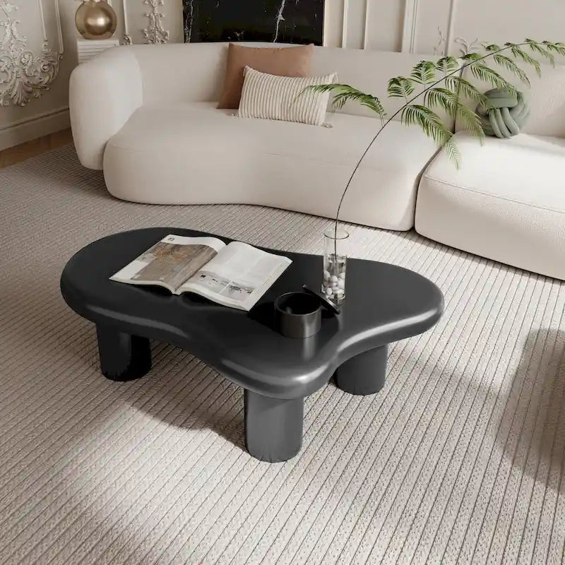 Table basse en bois en forme de nuage pour salon