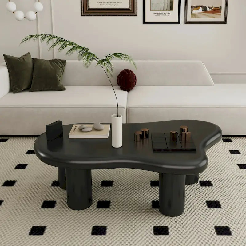 Table basse en bois en forme de nuage pour salon