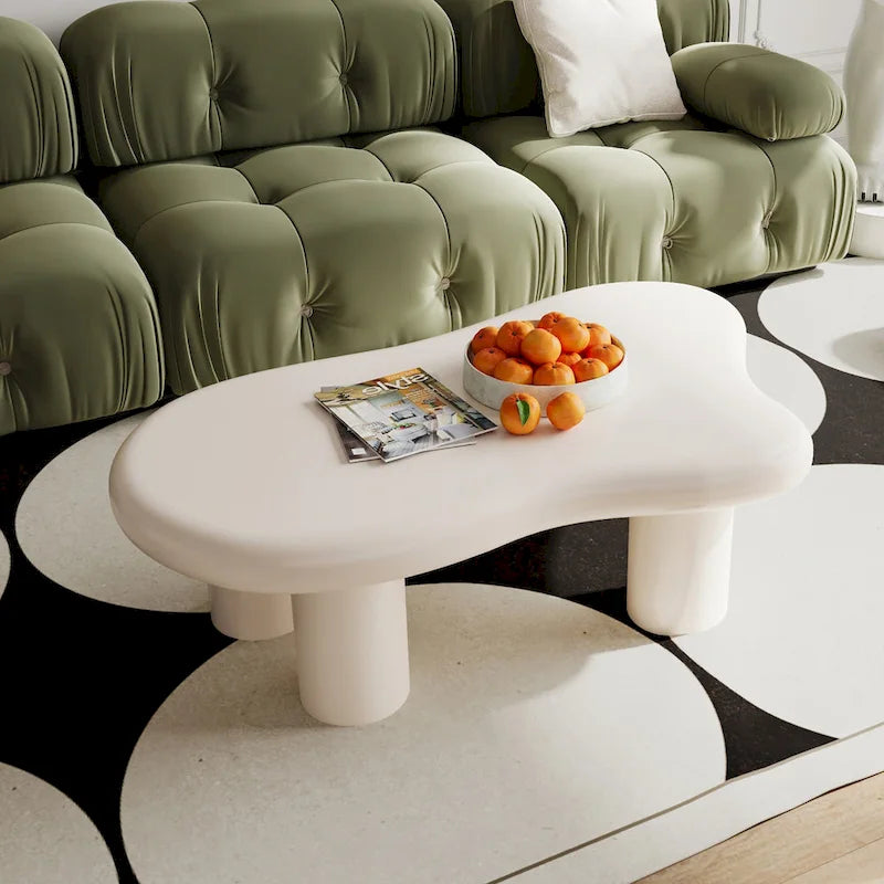 Table basse en bois en forme de nuage pour salon