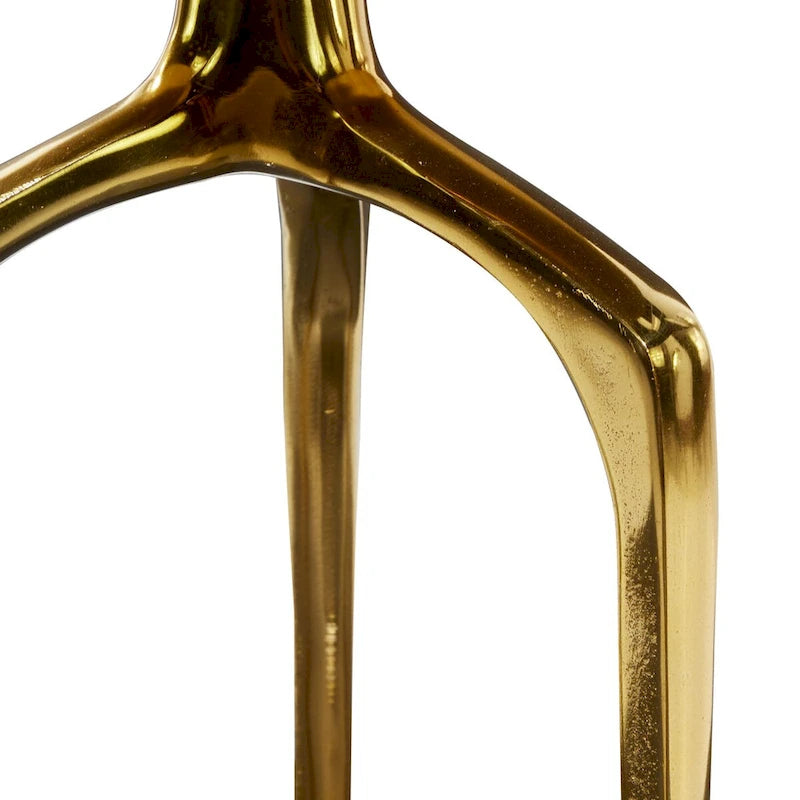 Table d'appoint inspirée d'un plateau en métal aluminium avec 3 pieds tripodes – Or, Argent ou Noir – Décor Roche River