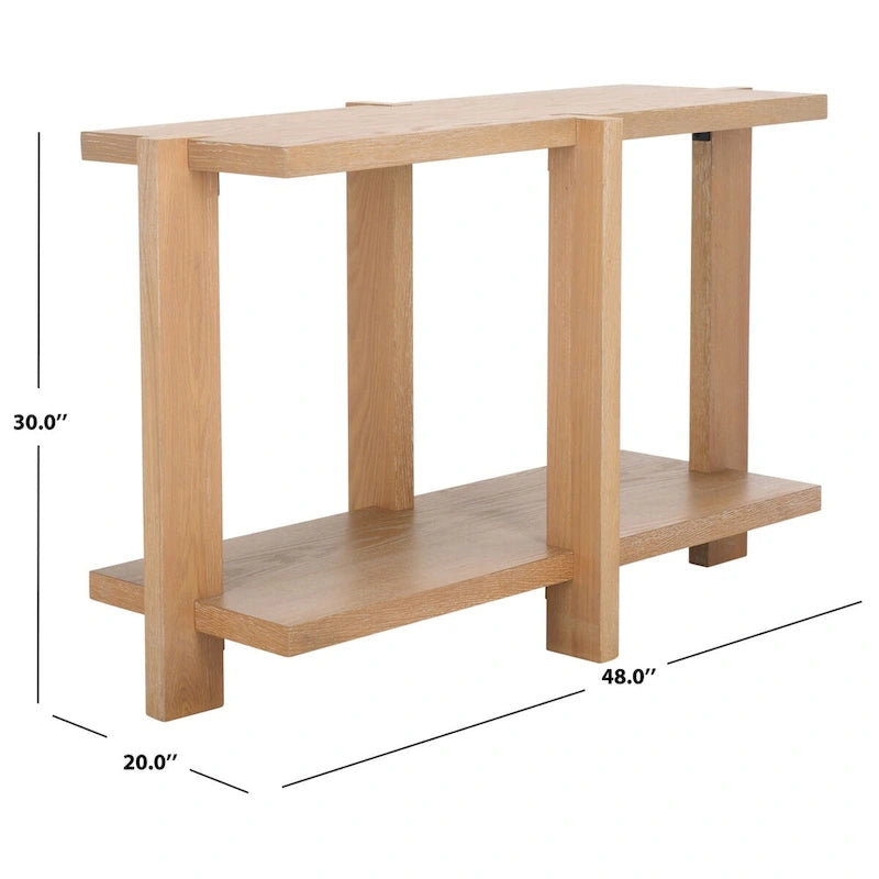 SAFAVIEH Couture Quigley Table console rectangulaire en bois - 48Lx20Px30H