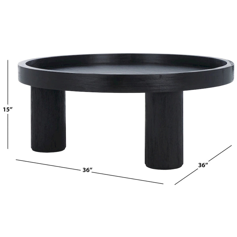 Table basse ronde à 3 pieds SAFAVIEH Home Meek - 36Lx36Px15H