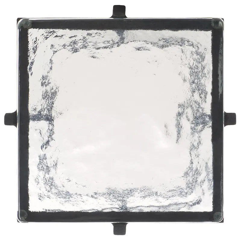 SAFAVIEH Couture Giabelle Table d'appoint en verre moulé – 20,3L x 20,3P x 61H