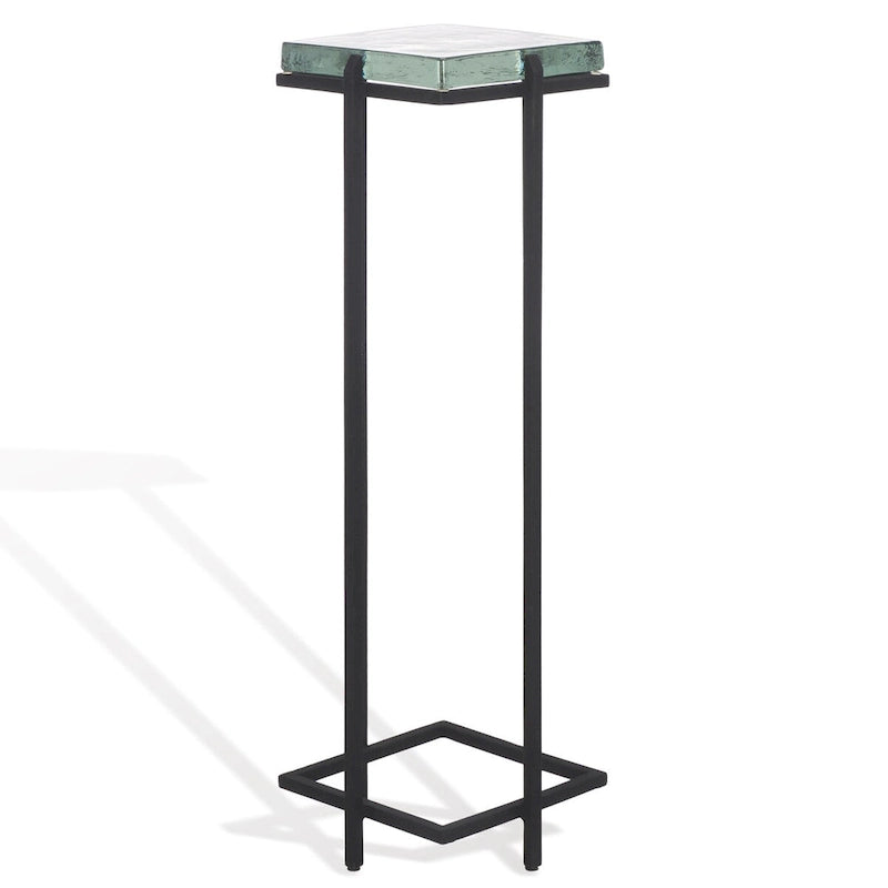 SAFAVIEH Couture Giabelle Table d'appoint en verre moulé – 20,3L x 20,3P x 61H