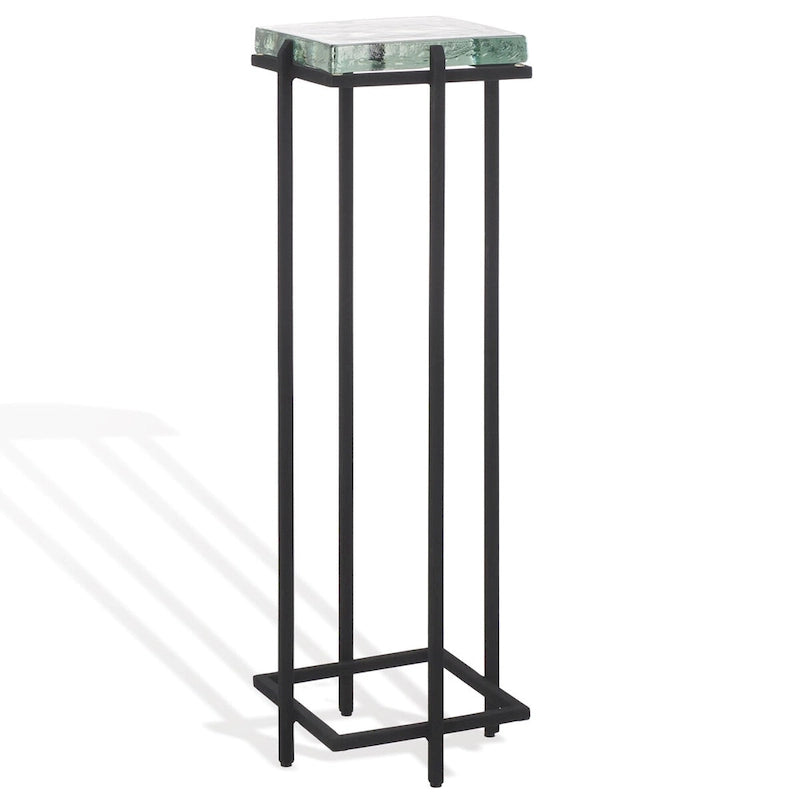 SAFAVIEH Couture Giabelle Table d'appoint en verre moulé – 20,3L x 20,3P x 61H