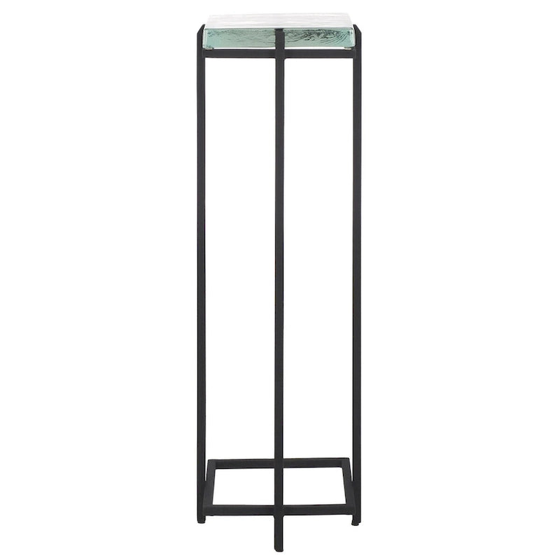 SAFAVIEH Couture Giabelle Table d'appoint en verre moulé – 20,3L x 20,3P x 61H
