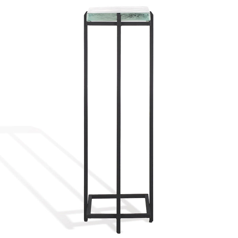 SAFAVIEH Couture Giabelle Table d'appoint en verre moulé – 20,3L x 20,3P x 61H