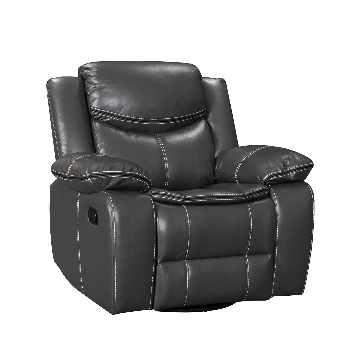 Fauteuil inclinable massant et chauffant en cuir, assise large et durable