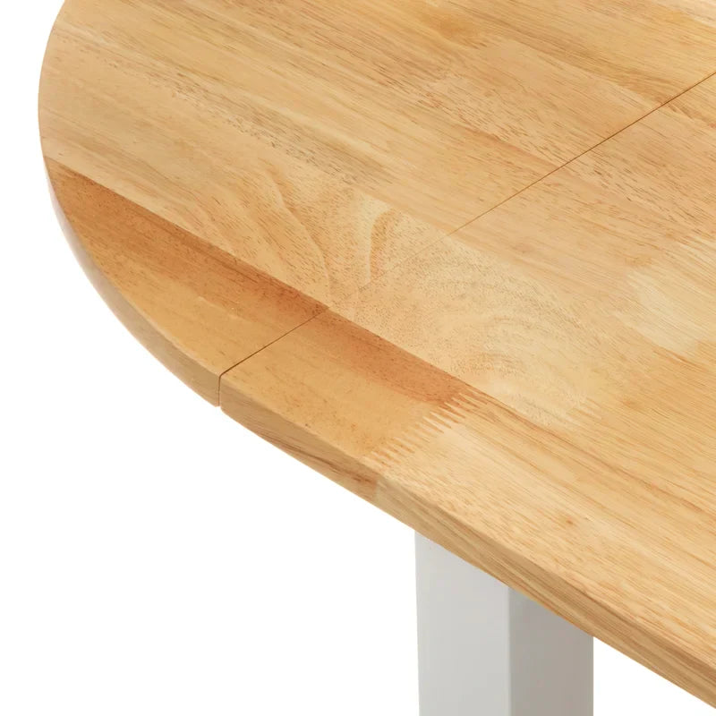 Ensemble de salle à manger 3 pièces avec table à rallonges style cottage rustique
